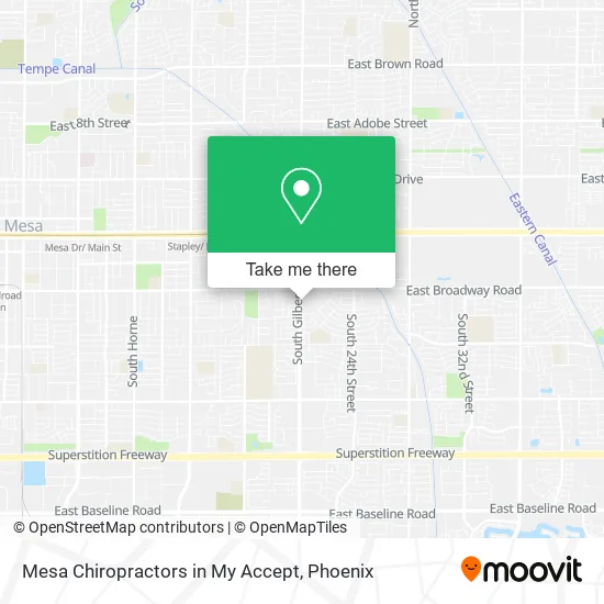 Mapa de Mesa Chiropractors in My Accept