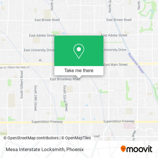 Mesa Interstate Locksmith map