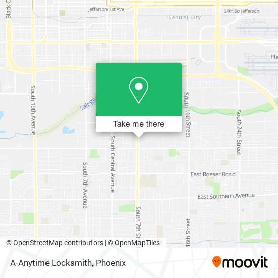 A-Anytime Locksmith map