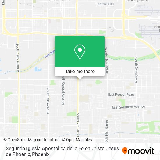 Segunda Iglesia Apostólica de la Fe en Cristo Jesús de Phoenix map