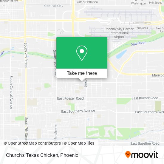 Mapa de Church's Texas Chicken