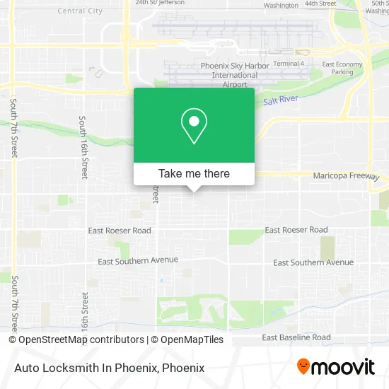 Auto Locksmith In Phoenix map