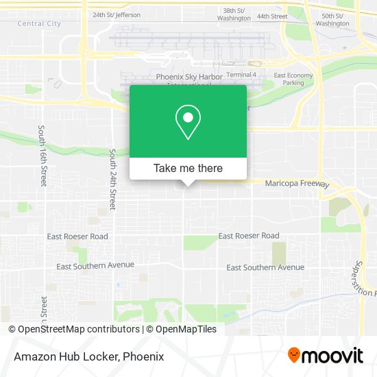 Mapa de Amazon Hub Locker