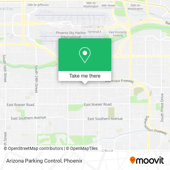 Mapa de Arizona Parking Control