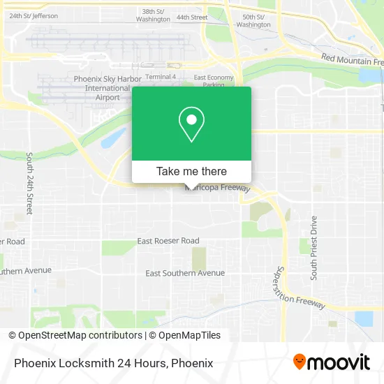 Phoenix Locksmith 24 Hours map