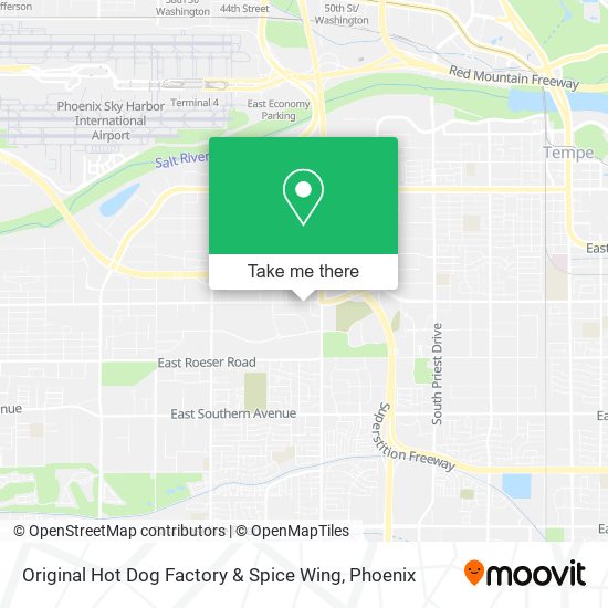 Original Hot Dog Factory & Spice Wing map