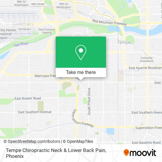 Mapa de Tempe Chiropractic Neck & Lower Back Pain