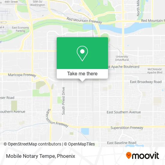 Mobile Notary Tempe map