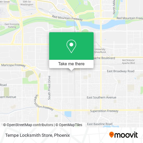 Tempe Locksmith Store map