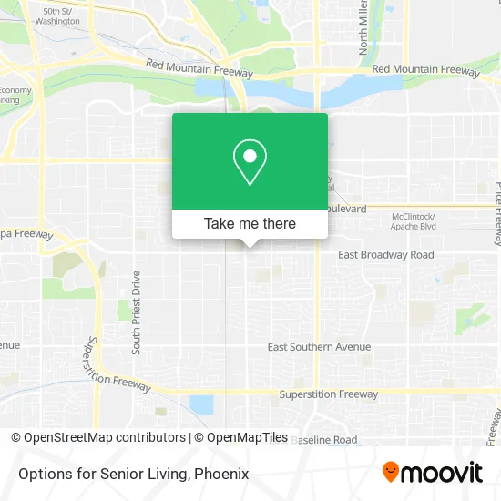 Options for Senior Living map