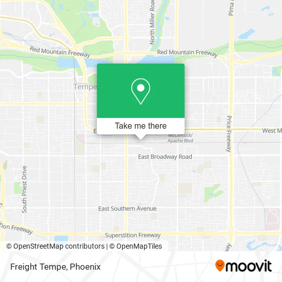 Mapa de Freight Tempe