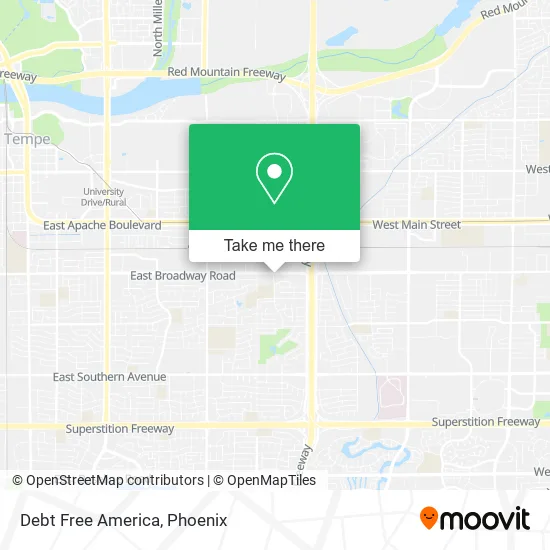Debt Free America map