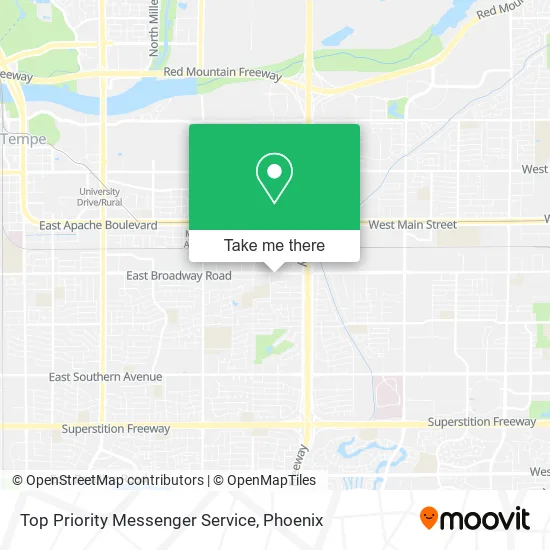 Mapa de Top Priority Messenger Service
