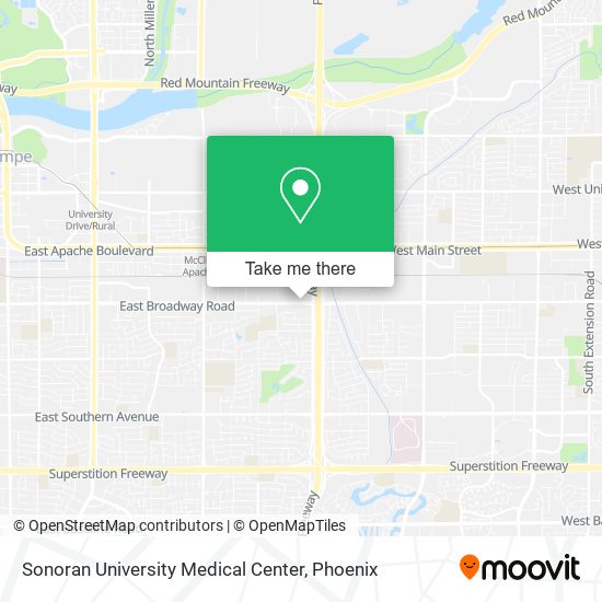 Mapa de Sonoran University Medical Center