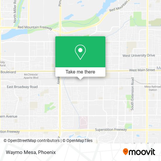 Waymo Mesa map