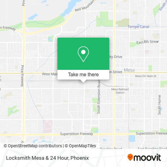 Mapa de Locksmith Mesa & 24 Hour