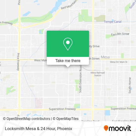 Locksmith Mesa & 24 Hour map
