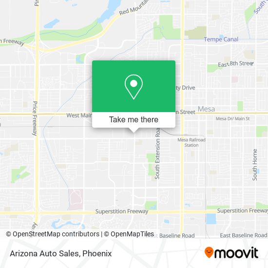 Arizona Auto Sales map