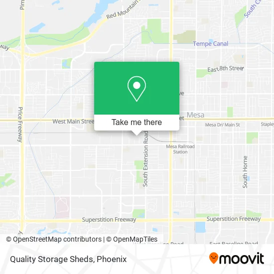 Mapa de Quality Storage Sheds