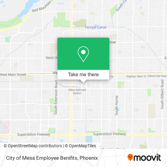 City of Mesa Employee Benifits map