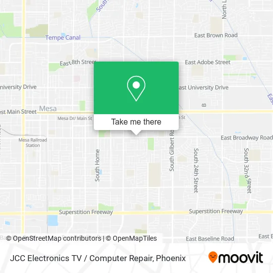 Mapa de JCC Electronics TV / Computer Repair