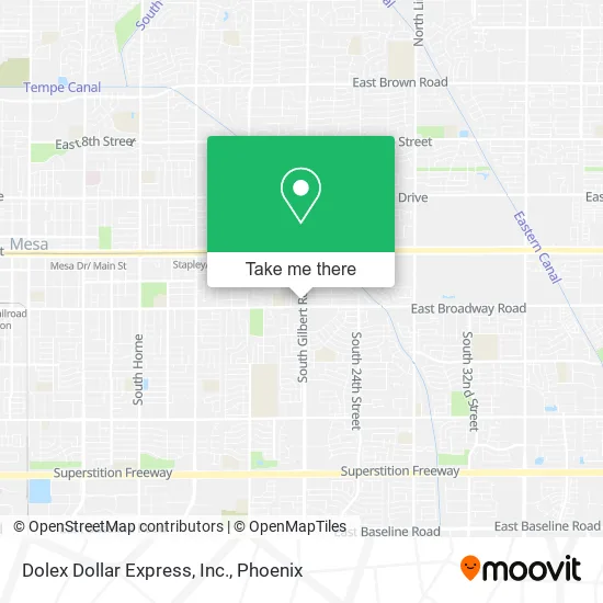 Mapa de Dolex Dollar Express, Inc.