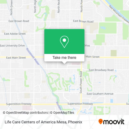 Mapa de Life Care Centers of America Mesa