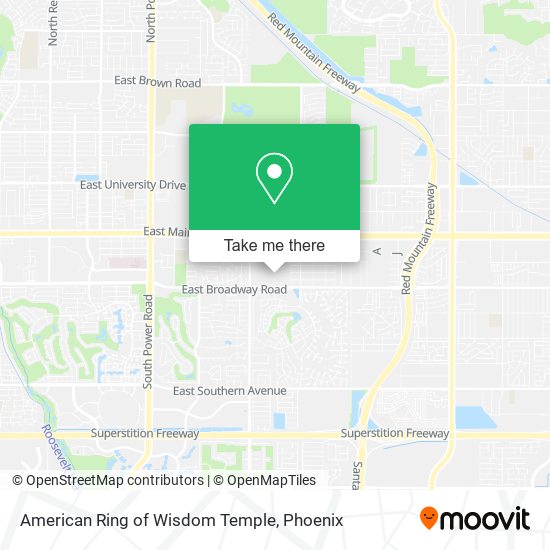 Mapa de American Ring of Wisdom Temple