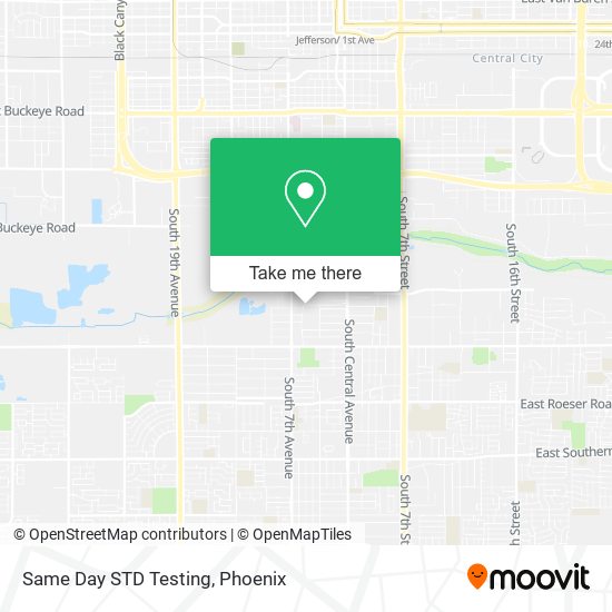 Mapa de Same Day STD Testing