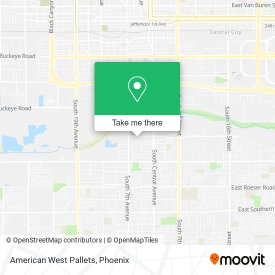 Mapa de American West Pallets