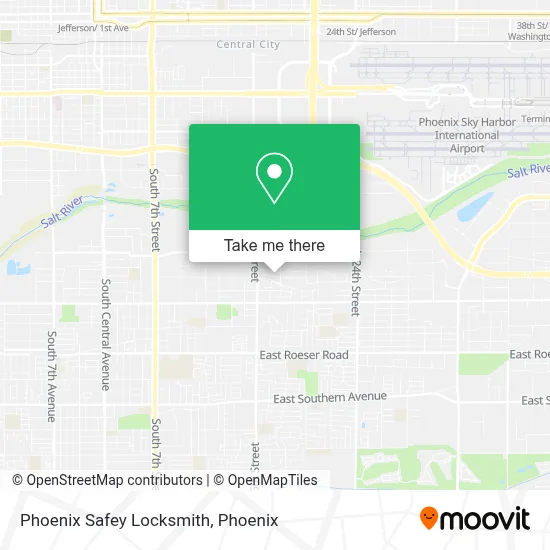 Phoenix Safey Locksmith map