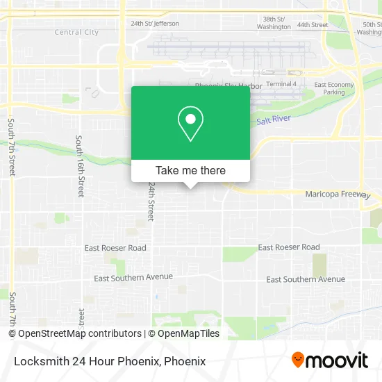 Locksmith 24 Hour Phoenix map