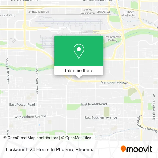 Locksmith 24 Hours In Phoenix map