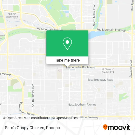 Sam's Crispy Chicken map
