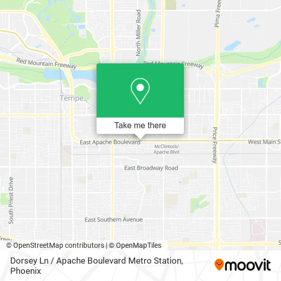 Dorsey Ln / Apache Boulevard Metro Station map