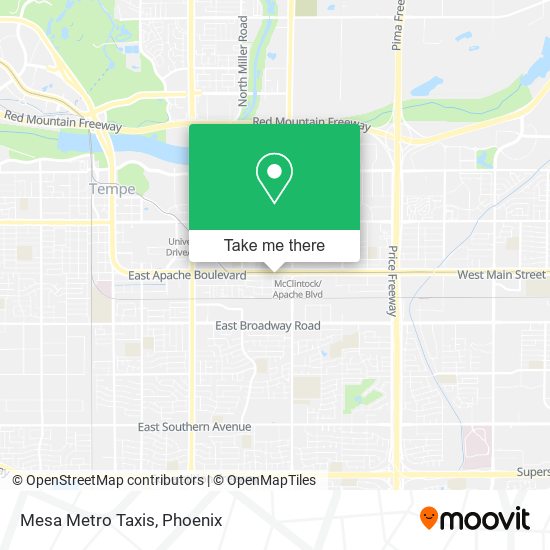 Mesa Metro Taxis map