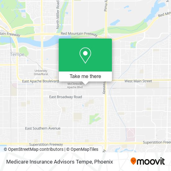 Mapa de Medicare Insurance Advisors Tempe