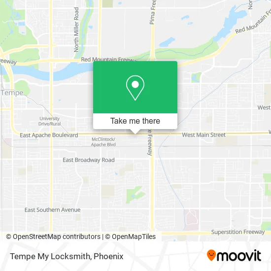 Tempe My Locksmith map