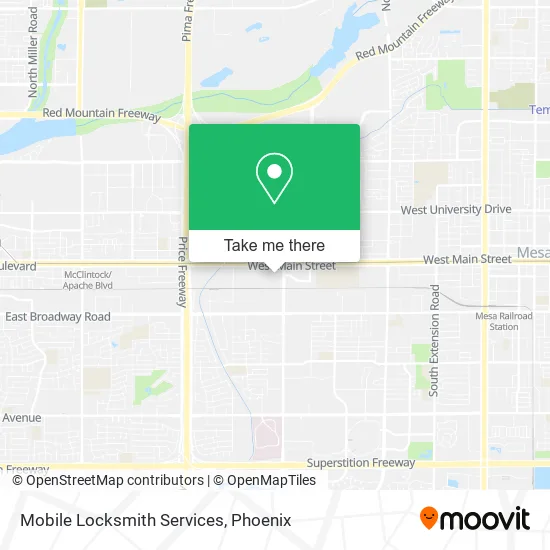 Mobile Locksmith Services map