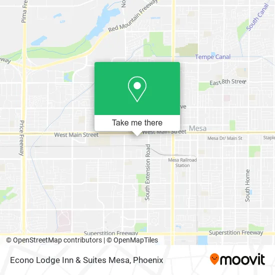 Econo Lodge Inn & Suites Mesa map
