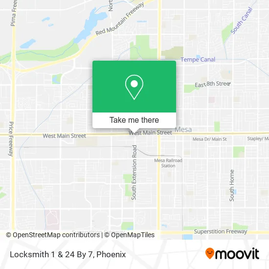 Locksmith 1 & 24 By 7 map