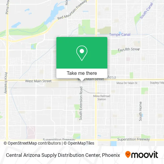 Central Arizona Supply Distribution Center map