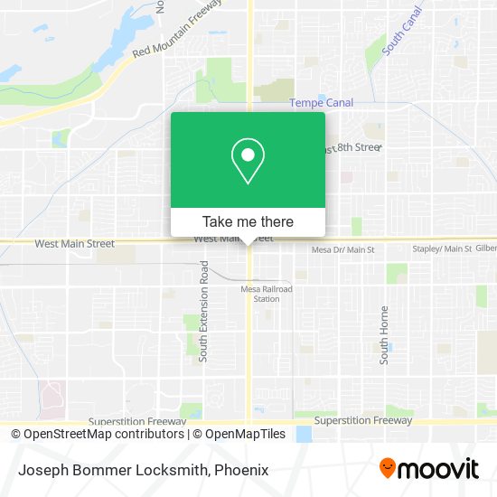 Mapa de Joseph Bommer Locksmith