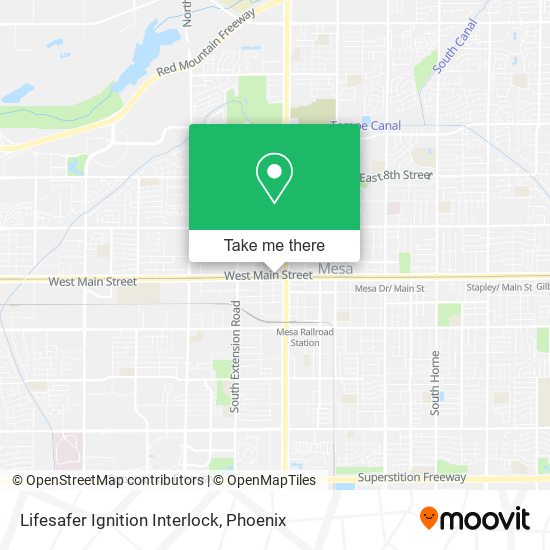 Mapa de Lifesafer Ignition Interlock
