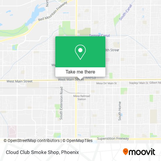 Cloud Club Smoke Shop map