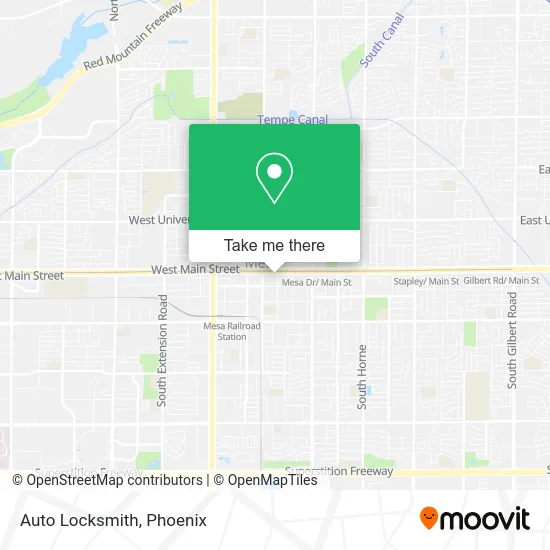 Auto Locksmith map