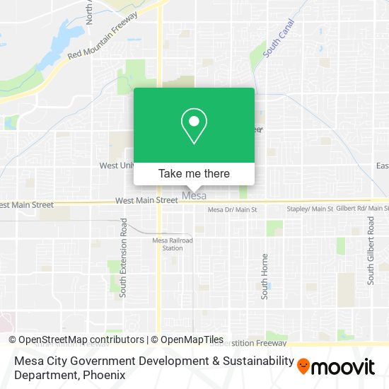 Mapa de Mesa City Government Development & Sustainability Department