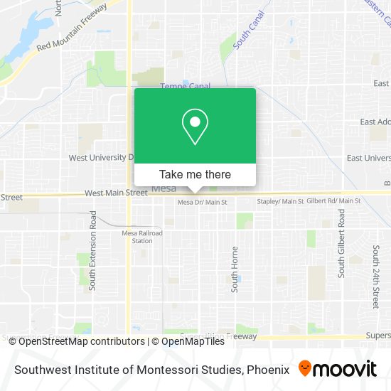 Southwest Institute of Montessori Studies map