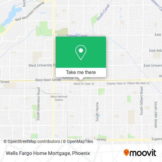 Mapa de Wells Fargo Home Mortgage