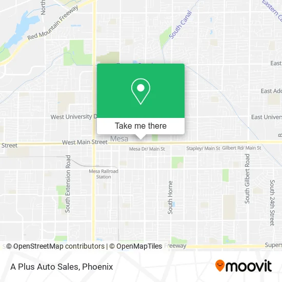 A Plus Auto Sales map